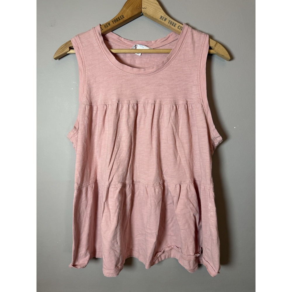 Time‎ and Tru pink tank top Tiered Size L(12-14)